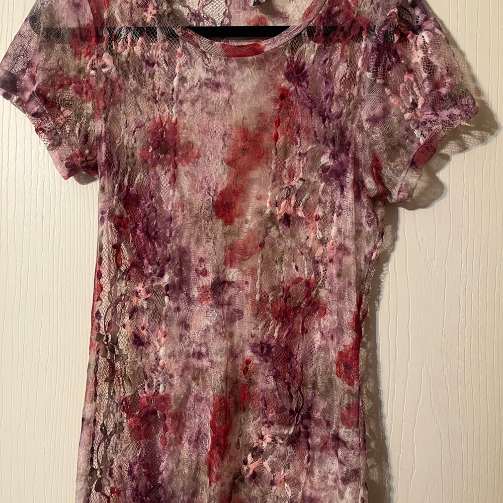 Floral Lace Women’s Top - Multicolor